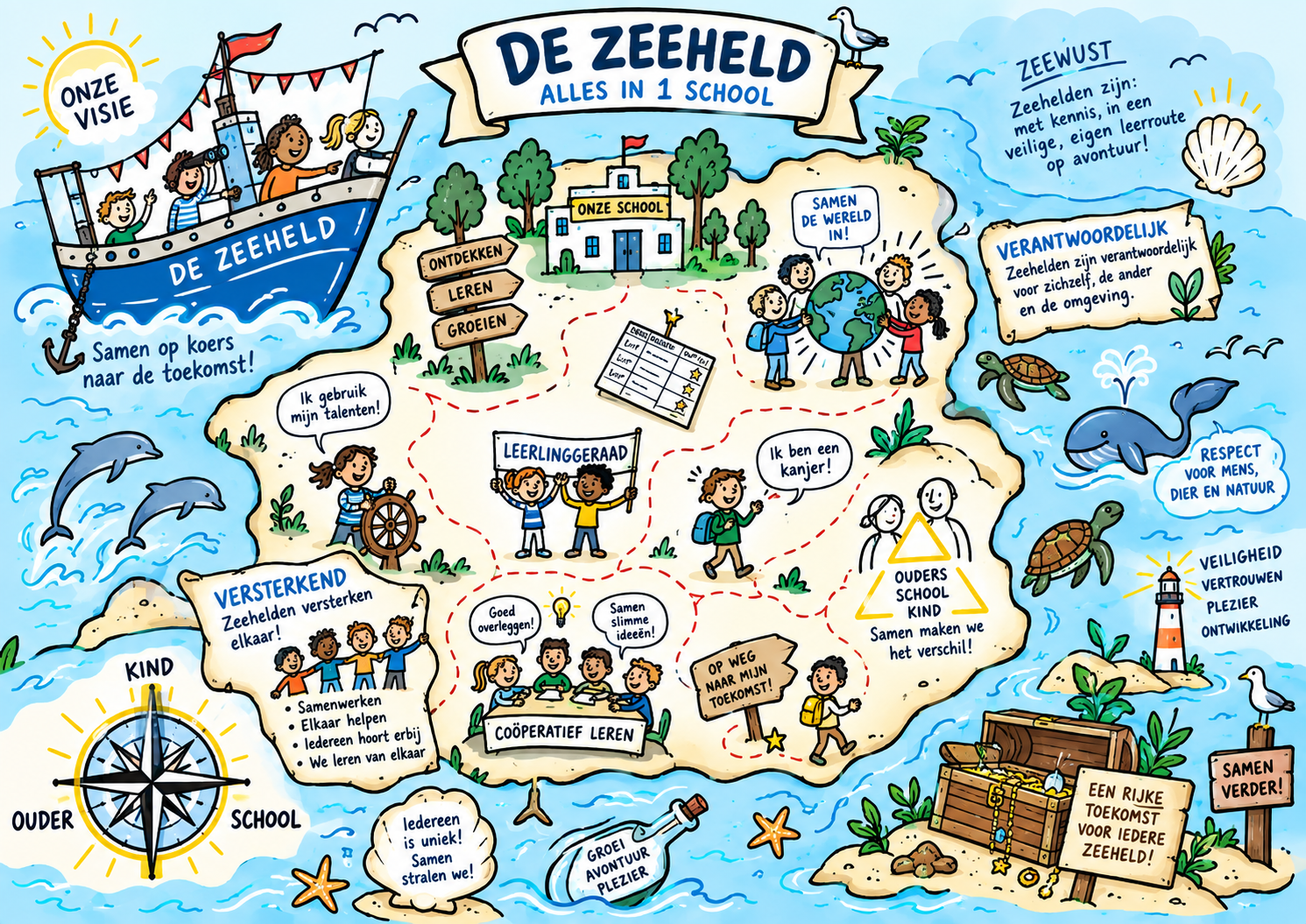 Voorbeeld van een uitgebreide infographic voor De Zeeheld
